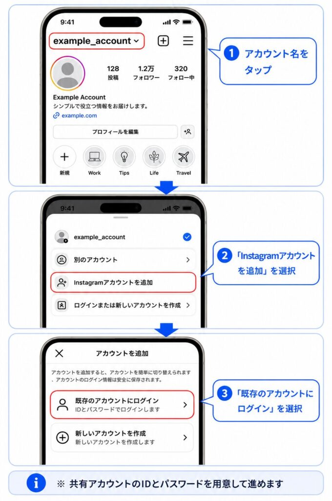 インスタで共有アカウントの抜け方│解除・消し方・ログアウトを解説