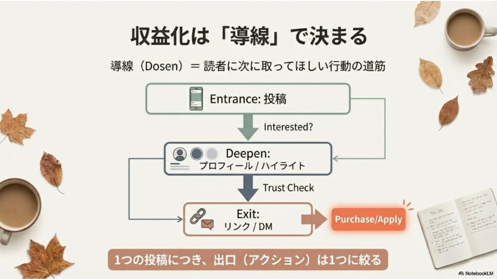 主婦がインスタで稼ぐ最短ロードマップ｜投稿からプロフィール、ハイライト、そして商品購入へ至るまでの読者の動線図