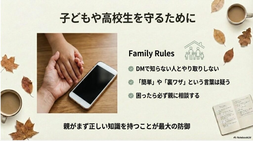 未成年がSNSを利用する際に決めておくべきDMや個人情報に関する安全ルールのリスト