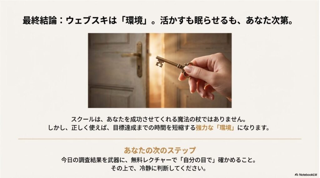ウェブスキは怪しい？口コミや評判を徹底検証！料金と講師の注意点：ウェブスキの無料レクチャーで自分の目で確かめることの重要性