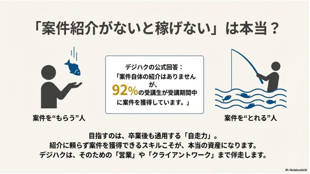 デジハクはやばい？口コミの真相｜デジハクの案件獲得率92%の理由と自走力をつける仕組み