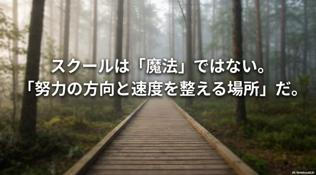 マケキャンはやばい？きつい評判：スクールは魔法ではなく努力の方向と速度を整える場所であるという結論メッセージ
