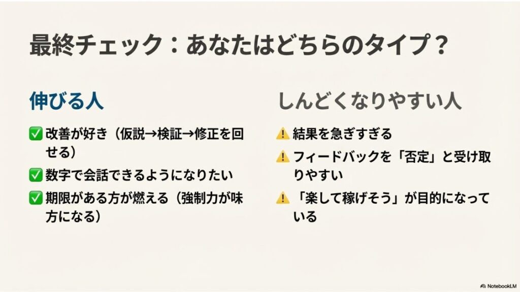 マケキャンはやばい？きつい評判：ケキャンで伸びる人と苦戦しやすい人の特徴チェックリスト