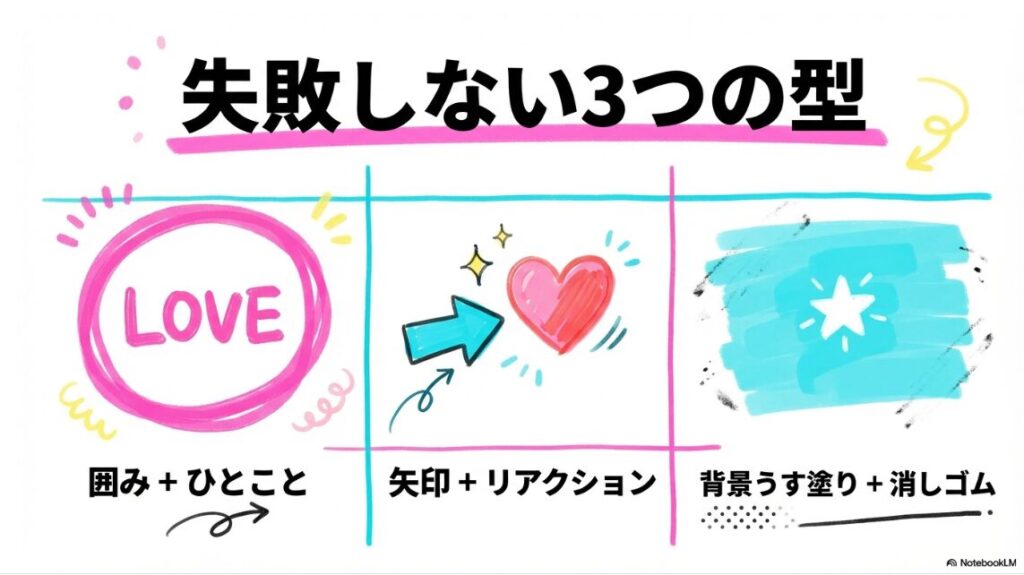 インスタで落書きDMのやり方｜失敗しないインスタDM落書きの3つの型（囲み・矢印・背景塗り）