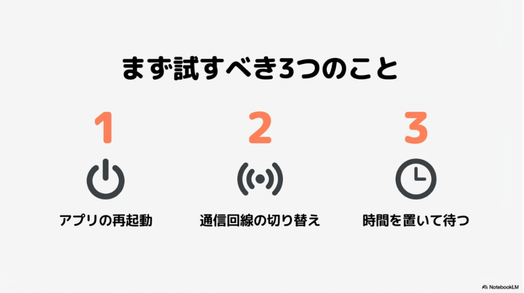 インスタで勝手にフォローが外れるのはなぜ?アプリの再起動、通信回線の切り替え、時間を置いて待つという3つの対処法