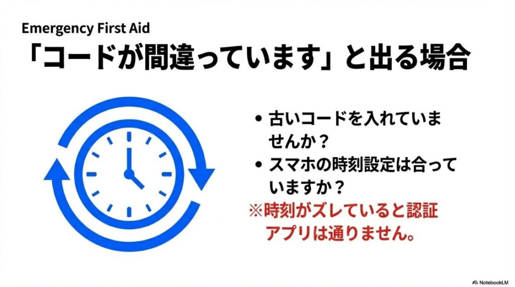 インスタの認証コードを6桁入れたのに進まない？古いコードの入力やスマートフォンの時刻設定ズレが原因でエラーが出る場合の確認事項
