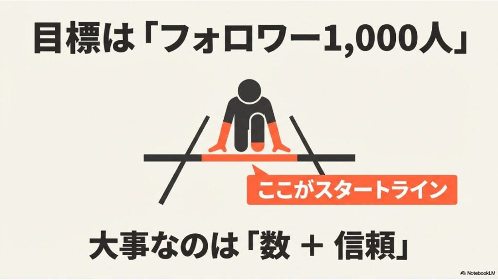 インスタの収益化はいつから稼げる？目標はフォロワー1,000人。ここがスタートラインで、大事なのは数と信頼。