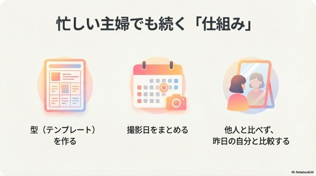 2026年版!インスタでお金を稼ぐ方法│投稿の型作りや撮影日のまとめなど、忙しい主婦でもインスタ運用を続けられる仕組み化のコツ