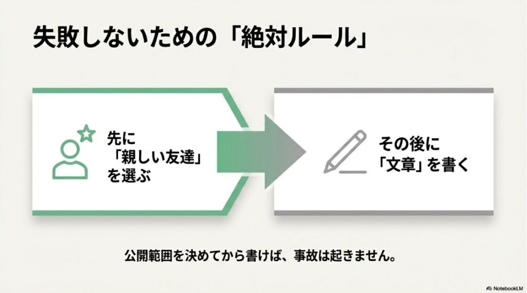 インスタのノートで親しい友達のやり方完全版|インスタノートで失敗しない絶対ルールは先に公開範囲で親しい友達を選ぶこと