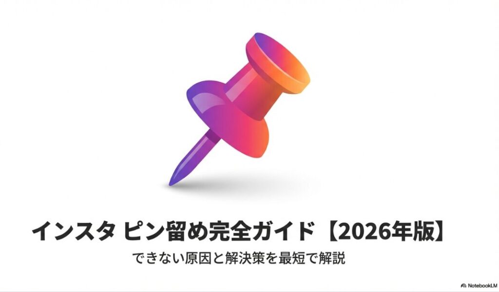 インスタでピン留めができない：2026年版インスタグラムのピン留め機能完全ガイドのタイトル画像