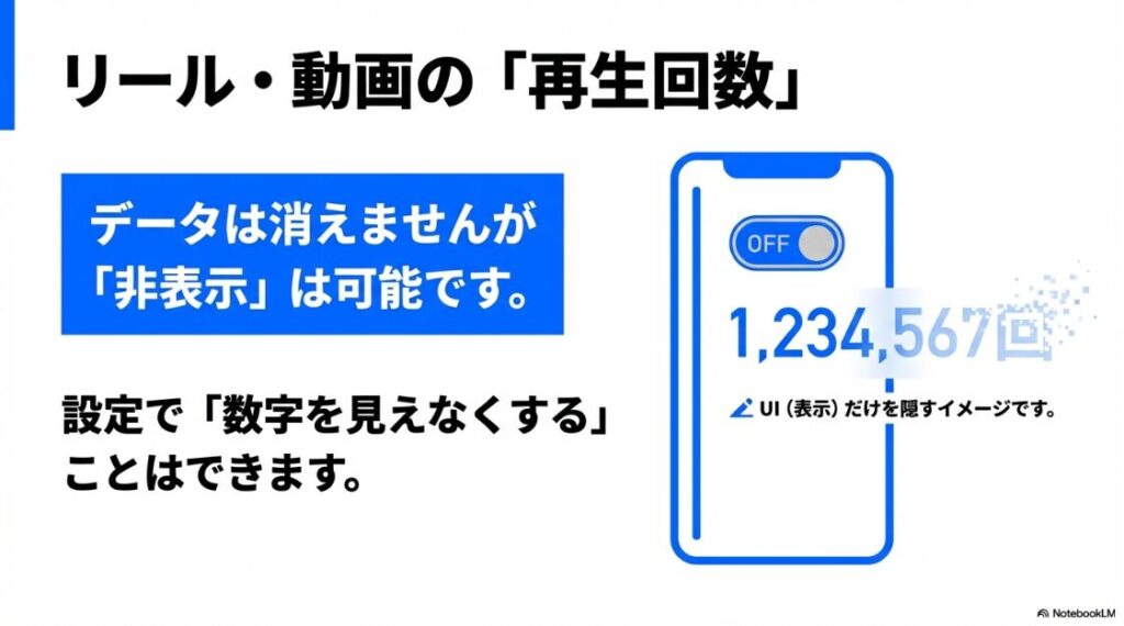 インスタの閲覧数を非表示にできない：インスタのリール再生回数はデータとして残るが設定で数字を見えなくすることは可能
