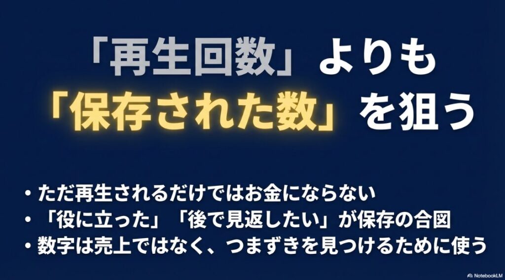 インスタで顔出しなしで稼ぐ完全戦略｜インスタグラムの投稿は再生回数よりも後で見返したいと思われる保存された数を狙うことが重要
