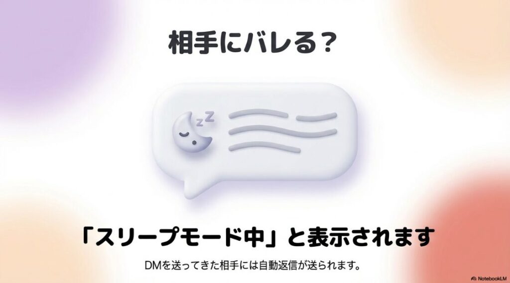 インスタのおやすみモードを解除:スリープモード中に相手に表示されるステータスアイコンと、DM送信時に送られる自動返信メッセージの仕組み。