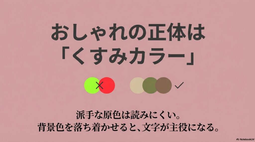 インスタで文字だけの投稿やストーリー:インスタストーリーをおしゃれに見せるためのくすみカラー背景色の選び方解説