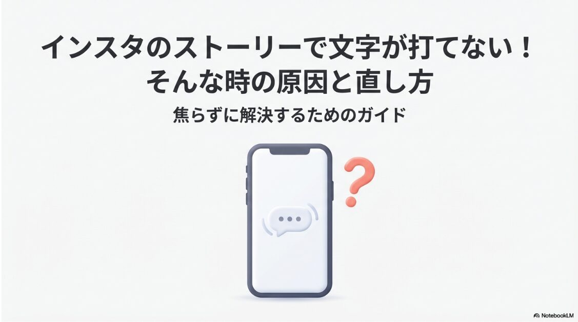 インスタのストーリーでテキストの入力ができない：スマホ画面と疑問符。インスタのストーリーで文字が打てない原因と、焦らずに解決するためのガイド 。