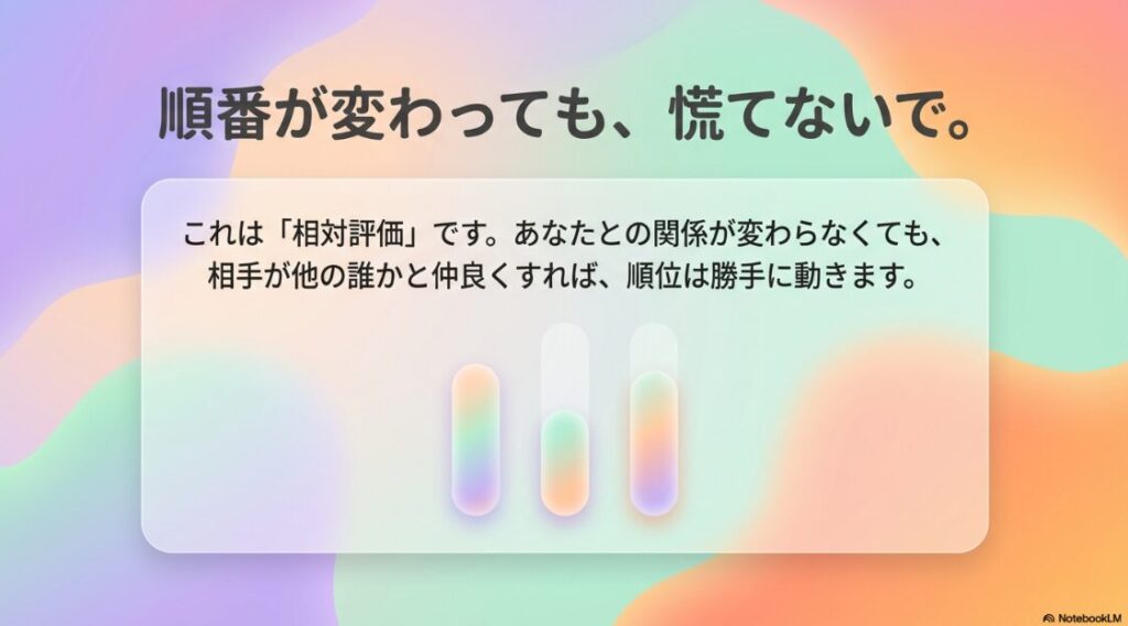 インスタの閲覧履歴の順番：足跡の順番は相対評価です。相手が他の誰かと仲良くすれば順位は勝手に動きます。