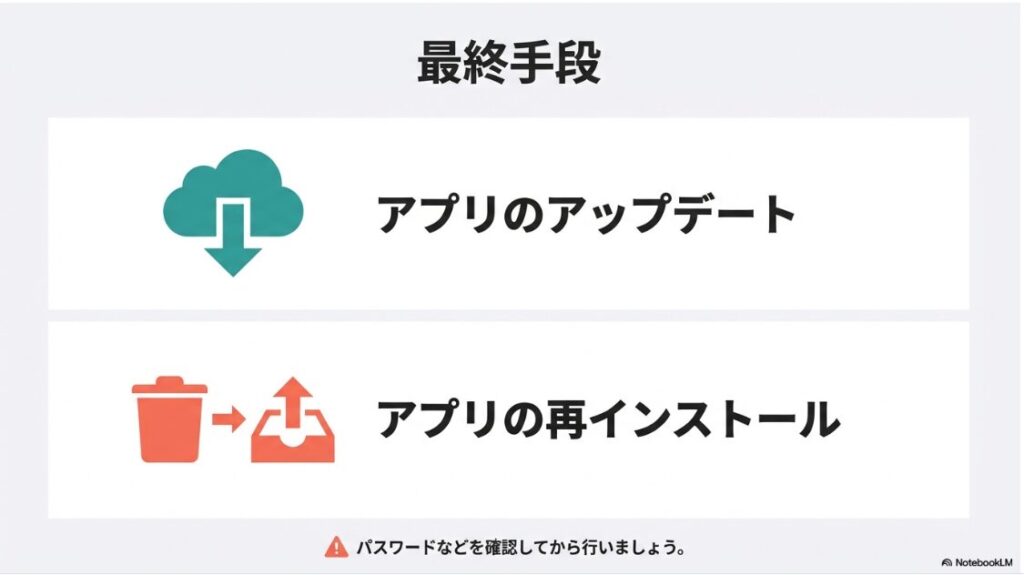 最終手段としてのInstagramアプリのアップデートと再インストール