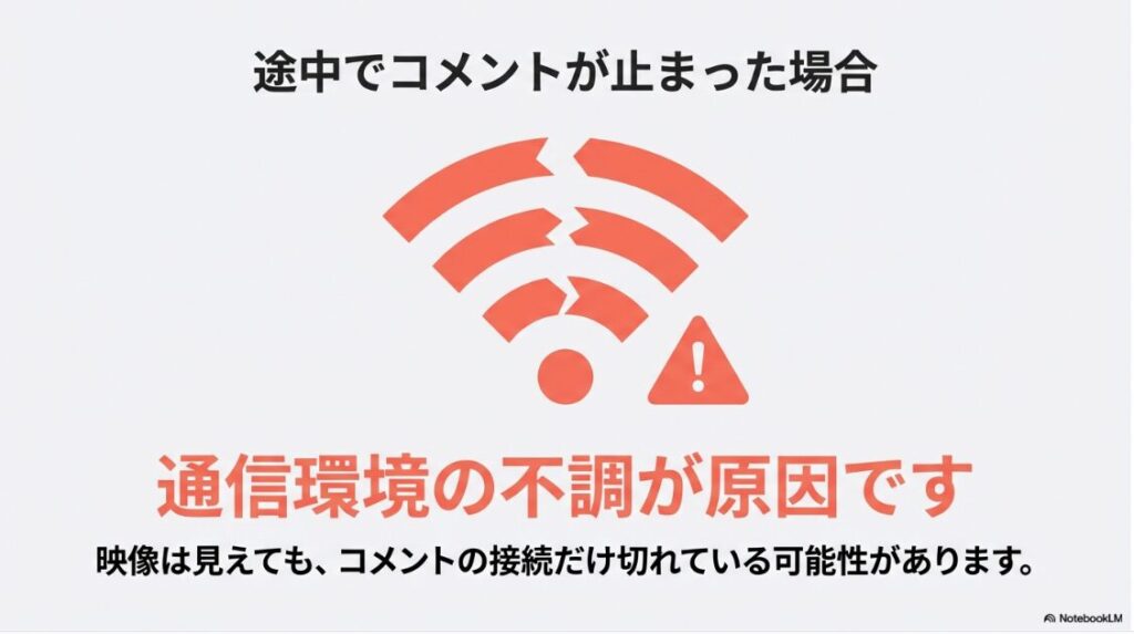 インスタのライブコメントが見れない原因：コメントが途中で止まる原因は通信環境の不安定さ