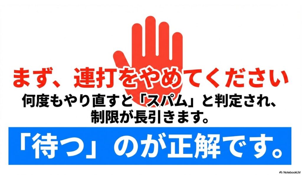 インスタのメンション制限の解除方法|メンションできない時は連打をやめて待つのが正解。スパム判定を防ぐための注意点
