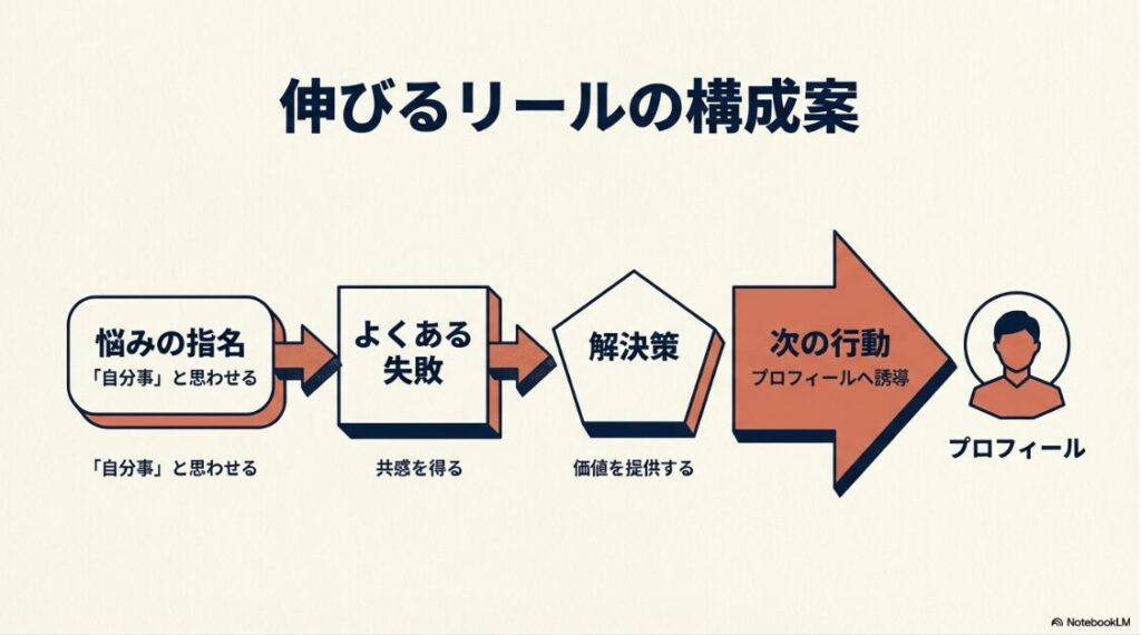 インスタで収益化の再生回数は？悩みの指名から解決策、プロフィール誘導へつなげる伸びるリールの構成案