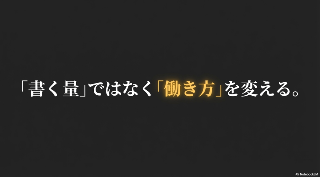 Webライターの文字単価相場:書く量ではなく働き方を変える、というWebライターに向けた最終的なメッセージのスライド