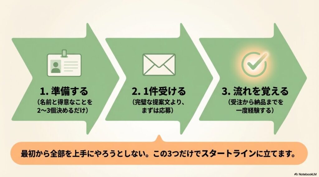 Webライター向けクラウドソーシングのおすすめ：クラウドワークスなどの応募型と、ココナラなどの出品型の特徴を比較した図解