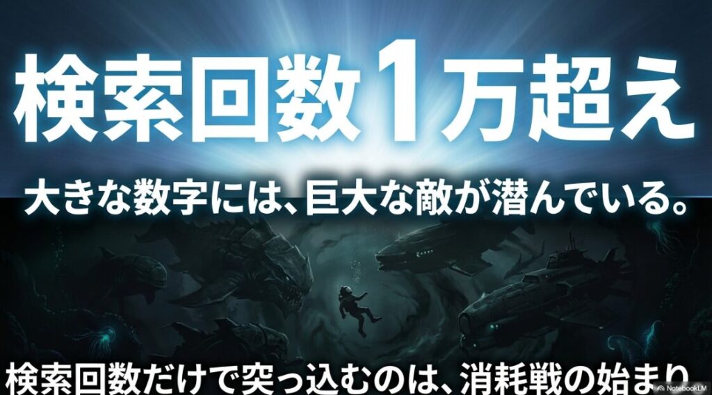 キーワード選定が難しい悩みを解決！検索回数1万超えの巨大な敵。検索回数だけで突っ込むのは消耗戦の始まり