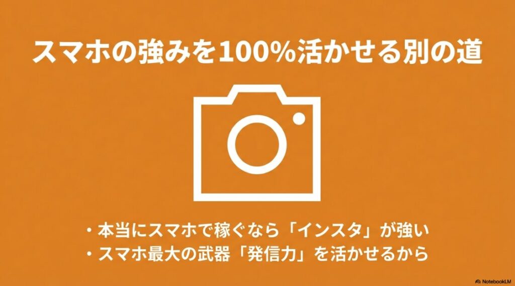 Webライター副業をスマホのみで始め方｜スマホの強みを100%活かせる別の道：本当にスマホで稼ぐなら最大の武器である発信力を活かせるインスタが強い