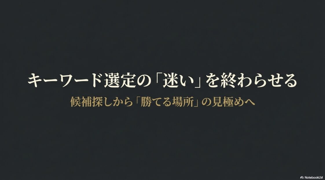 ラッコキーワードでキーワード選定の「迷い」を終わらせる 。候補探しから「勝てる場所」の見極めへ 。