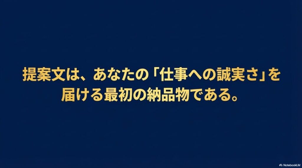 Webライターの営業術│提案文の書き方：提案文はあなたの仕事への誠実さを届ける最初の納品物