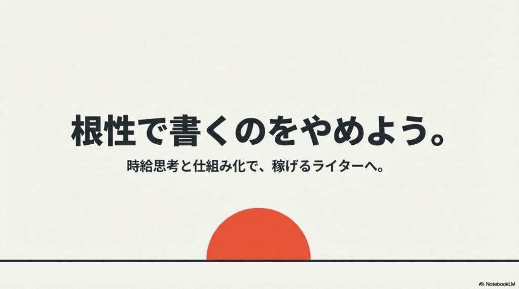 Webライターは儲からない?稼げない:根性で書くのをやめよう。時給思考と仕組み化で稼げるライターへ