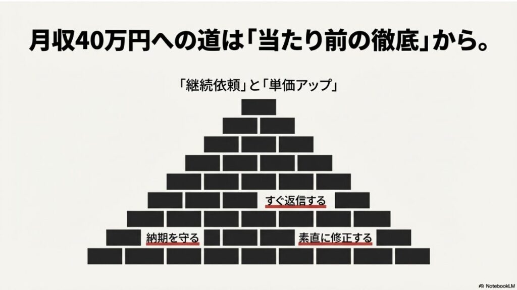 Webライターになるには未経験でも可能！すぐ返信する、納期を守る、素直に修正するといった当たり前の徹底が、継続依頼と単価アップにつながる