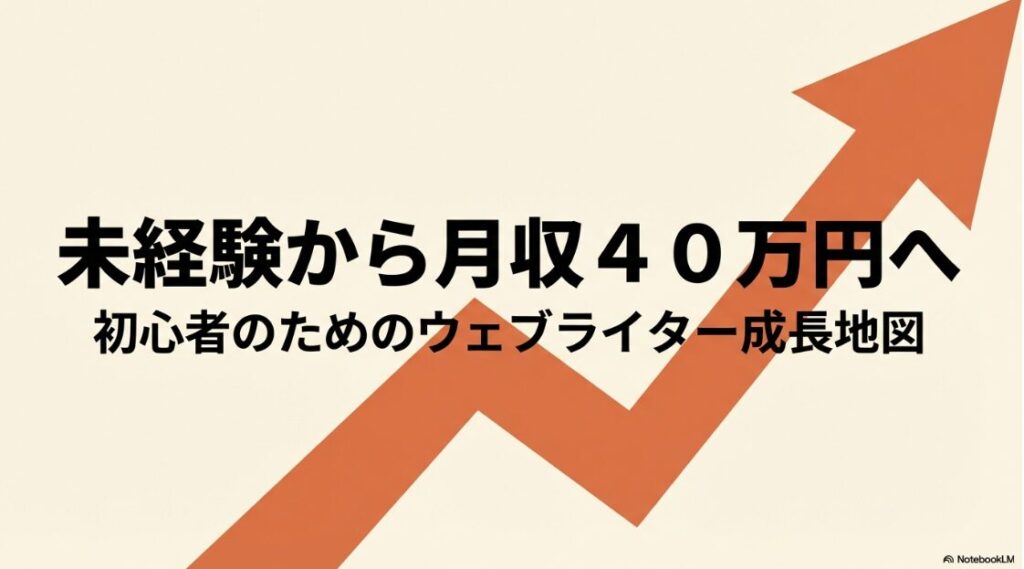 Webライター初心者におすすめジャンル│未経験から月収40万円へ 初心者のためのウェブライター成長地図