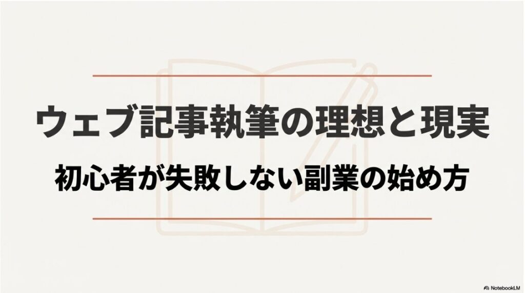 Webライターのメリット・デメリット：ウェブ記事執筆の理想と現実 初心者が失敗しない副業の始め方