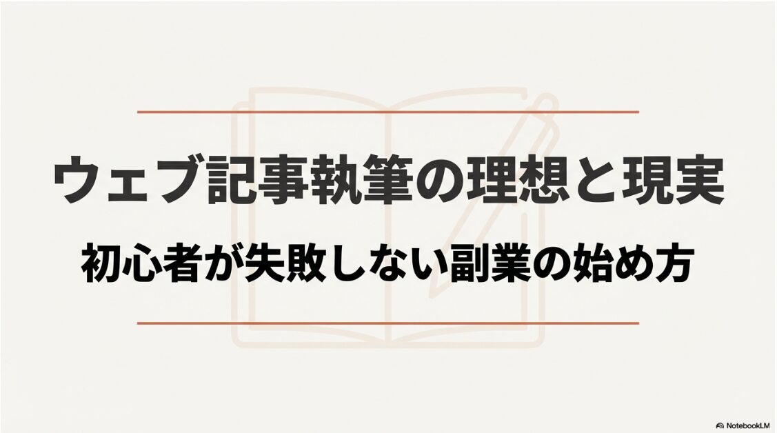 Webライターのメリット・デメリット：ウェブ記事執筆の理想と現実 初心者が失敗しない副業の始め方