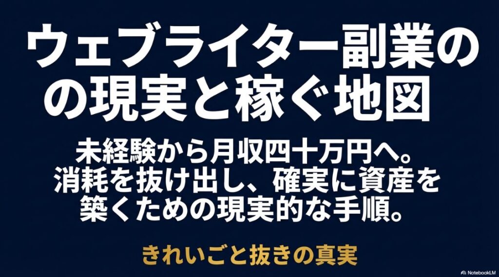 Webライター副業をやってみた体験談│ウェブライター副業の現実と未経験から月収40万円を稼ぐためのロードマップ