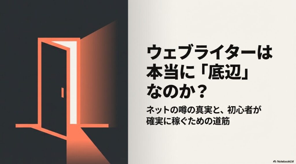Webライターは後悔する？つらい理由：Webライターは本当に底辺なのか？ネットの噂の真実と稼ぐための道筋