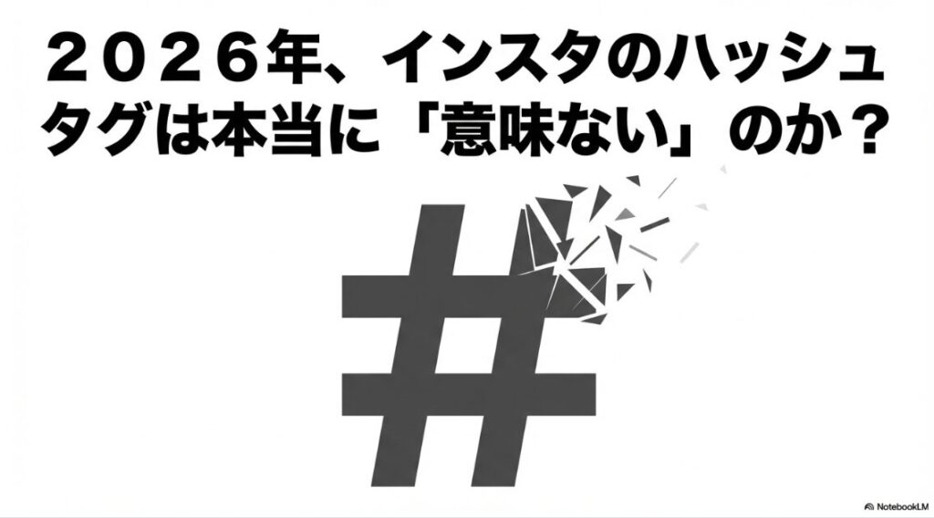 インスタのハッシュタグが意味ないは本当？2026年、インスタのハッシュタグは本当に「意味ない」のか？