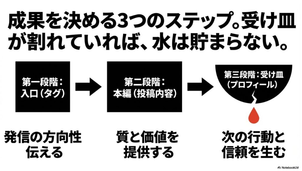 インスタのハッシュタグが意味ないは本当？成果を決める3つのステップ。入口のタグ、本編の投稿内容、受け皿のプロフィール