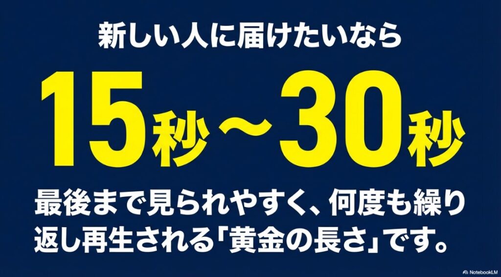 インスタのリールがバズる秒数と長さ:新しい人に届けたいなら15秒から30秒がリール動画の黄金の長さ