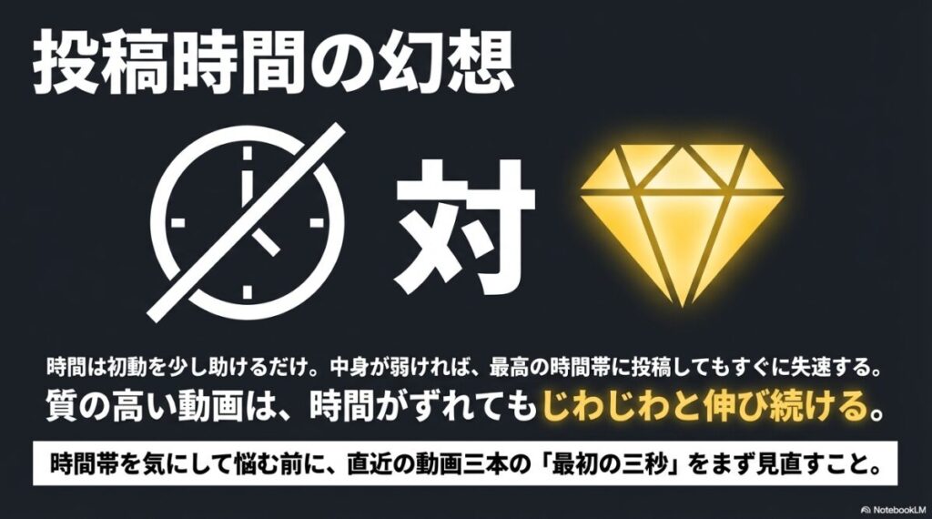 投稿時間の幻想とコンテンツの質の重要性