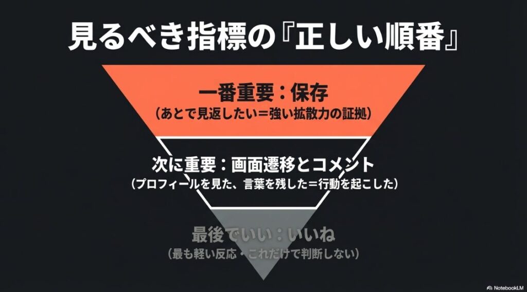 インスタのリールがバズる再生回数はどれくらい？インスタリールで重要視すべき指標の順番（1番重要：保存、次に重要：画面遷移とコメント、最後：いいね）