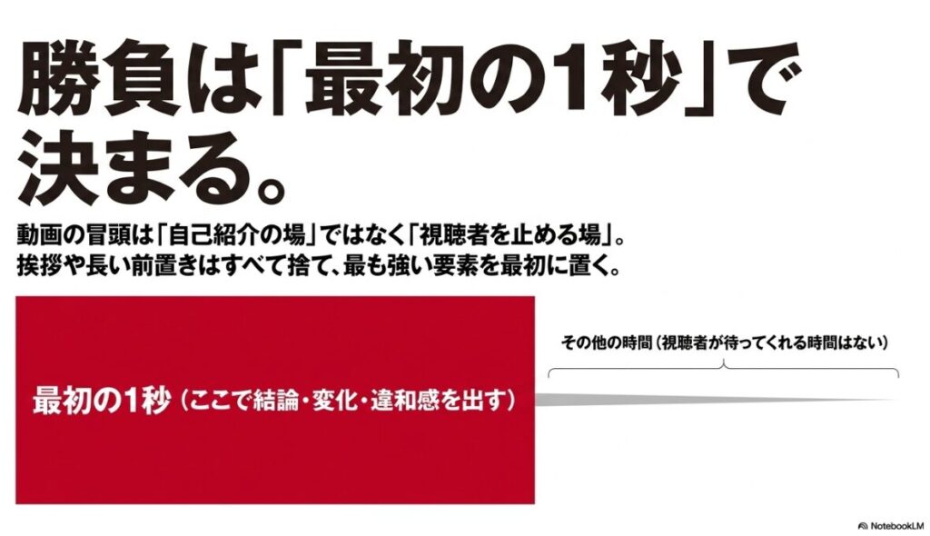 タグと時間は「おまけ」にすぎない。タグの量より中身との一致感が重要であり、時間は最後の調整であると解説した図解スライド 。