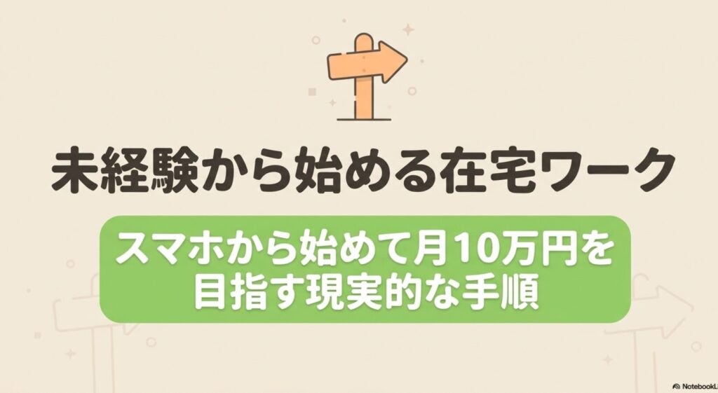 在宅ワークを主婦がデータ入力から未経験で開始│スマホの体験談 : 未経験から始める在宅ワーク。スマホから始めて月10万円を目指す現実的な手順
