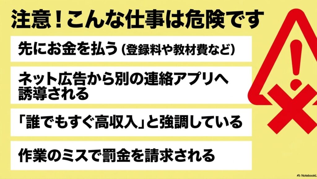 月3万・月5万を狙う副業│データ入力をスマホのみで在宅の隙間時間に : 先払いや別アプリへの誘導などデータ入力の怪しい仕事や危険な案件の特徴