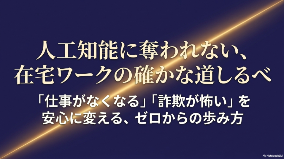 データ入力の仕事はなくなる?将来性:人工知能に奪われない在宅ワークの確かな道しるべと、ゼロからの歩み方を解説したスライド資料