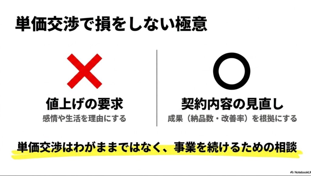 フリーランスのポートフォリオとは?作り方と無料サイト完全ガイド : 感情や生活を理由にするのではなく、納品数や改善率などの成果を根拠に単価交渉を行う極意