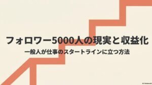 インスタのフォロワー5000人の収入は？一般人の実例で詳しく解説：インスタグラムでフォロワー5000人の一般人が収益化のスタートラインに立つ方法を解説したスライド資料