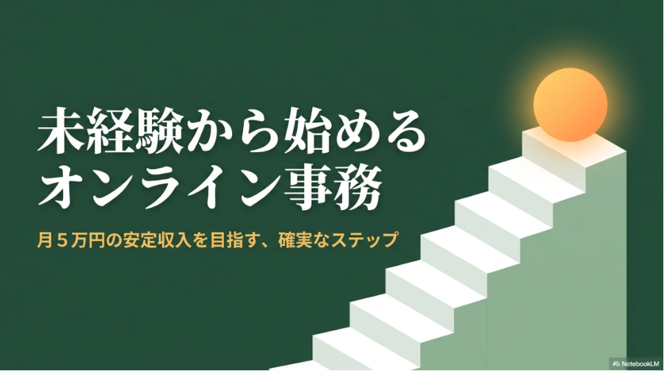 時間の確保、道具の整理、小さな仕事に応募するという、オンライン事務を未経験から始めるための具体的な3つの準備ステップ