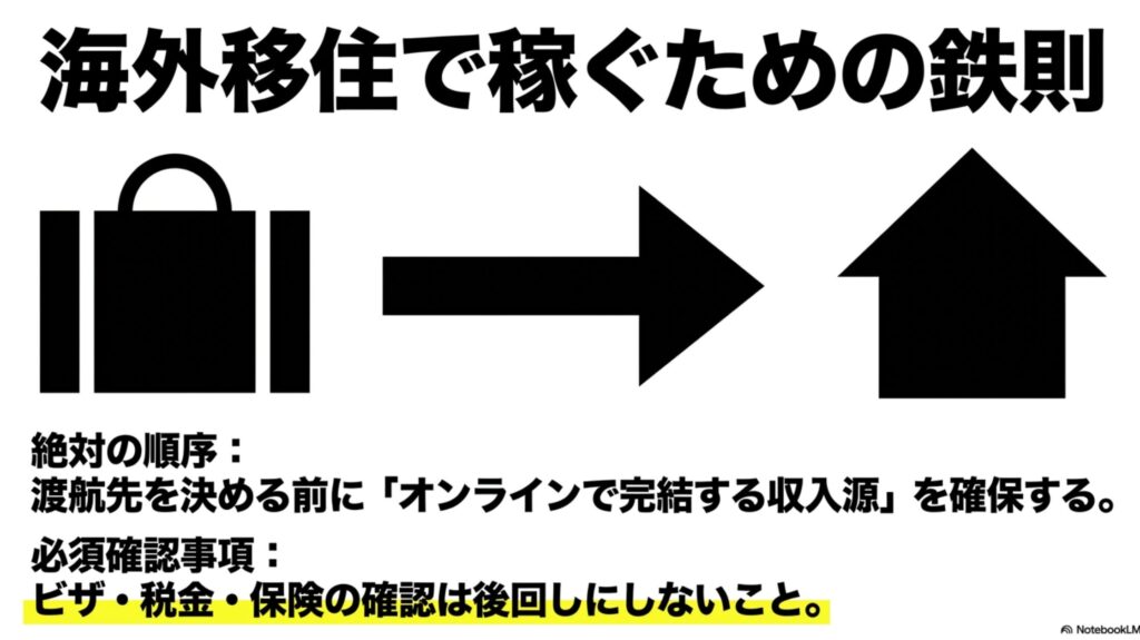 ノマドワーカーの年収と収入の現実を体験談で徹底解説します : 渡航先を決める前にオンラインで完結する収入源を確保するという海外移住の絶対の順序と、ビザや税金などの必須確認事項 。